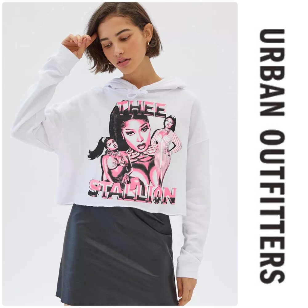 Urban Outfitters Cropped Hoodie Sweatshirt